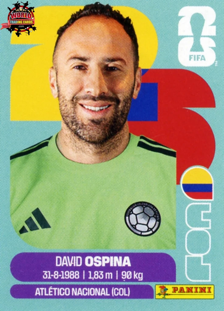 #COL003 | Panini | Fifa World Cup Stickers | 2026 | David Ospina | Colombia | Base - International version