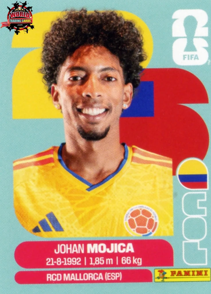 #COL007 | Panini | Fifa World Cup Stickers | 2026 | Johan Mojica | Colombia | Base - International version