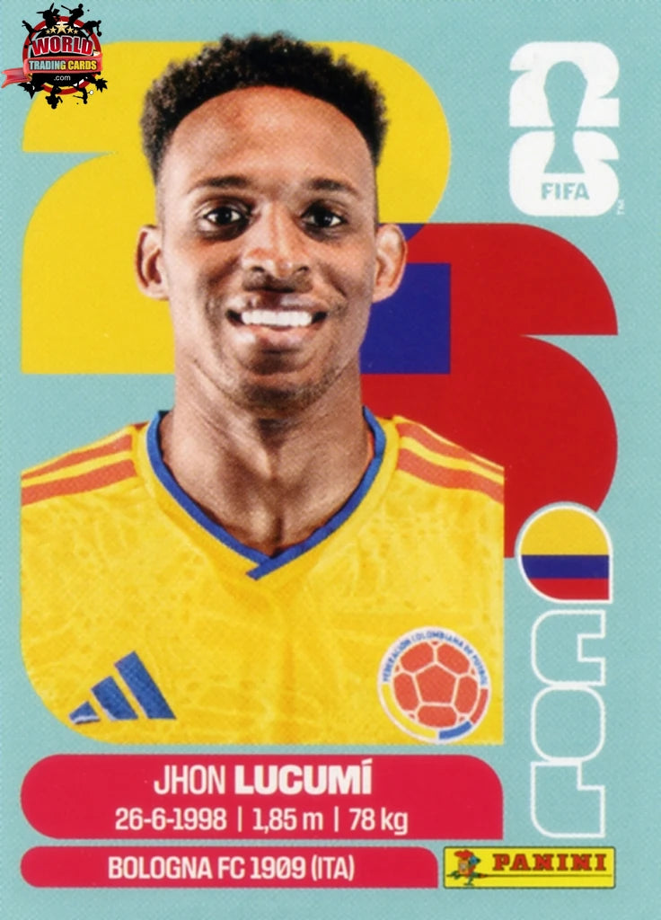 #COL008 | Panini | Fifa World Cup Stickers | 2026 | Jhon Lucumí | Colombia | Base - International version