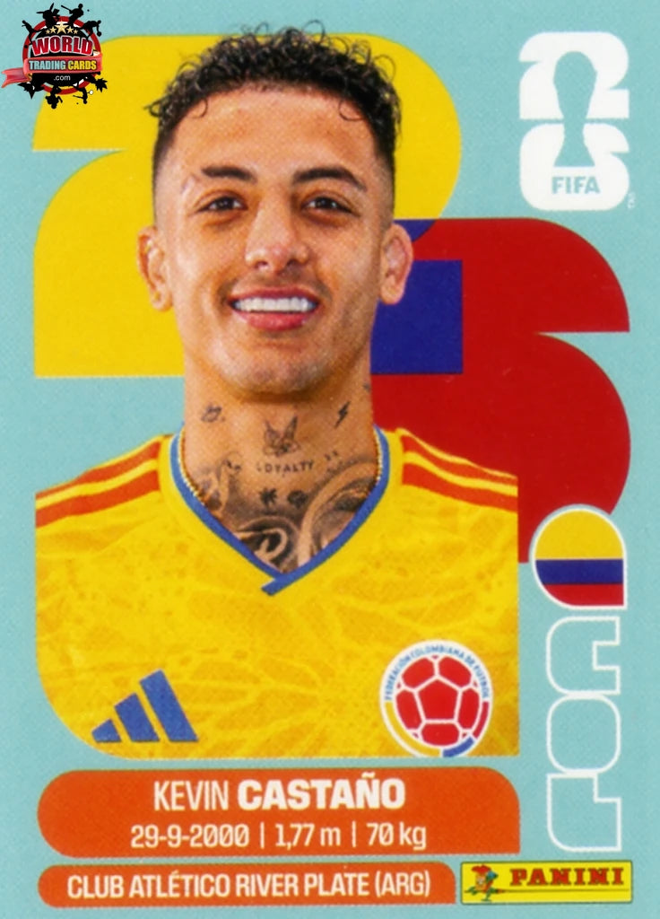 #COL011 | Panini | Fifa World Cup Stickers | 2026 | Kevin Castaño | Colombia | Base - International version