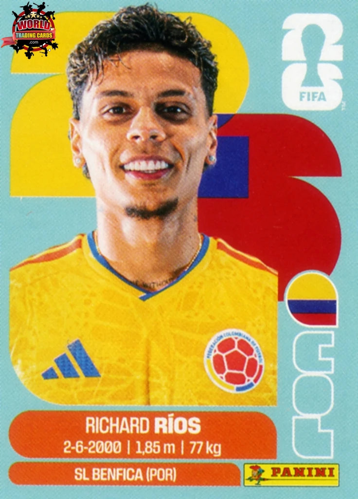 #COL012 | Panini | Fifa World Cup Stickers | 2026 | Richard Rios | Colombia | Base - International version