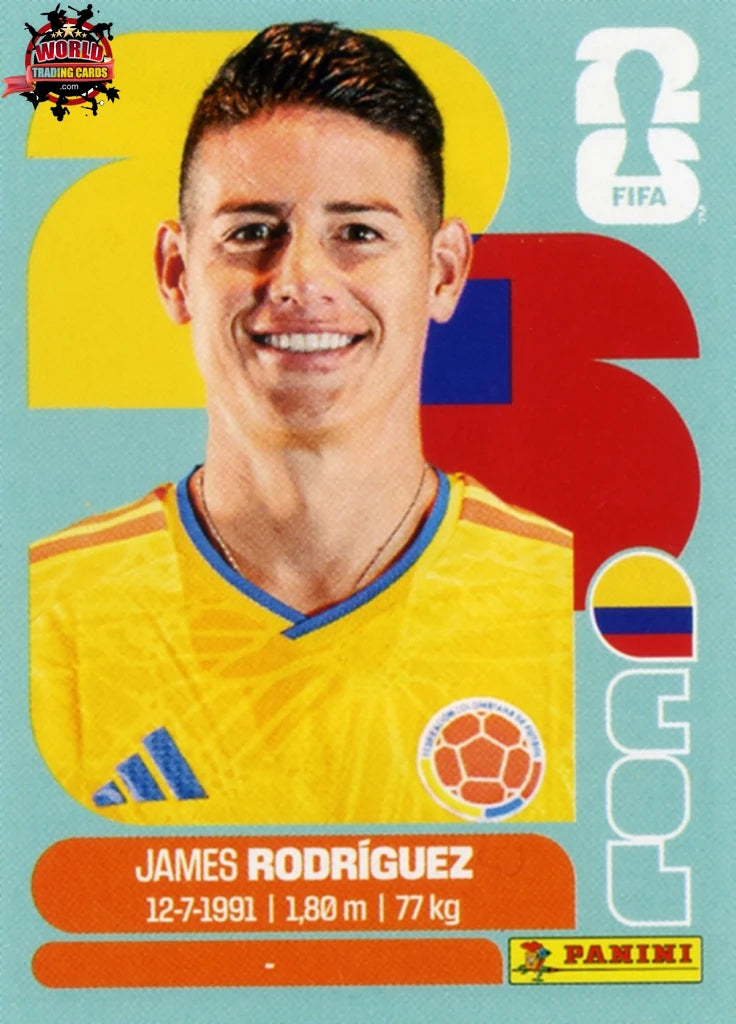 #COL014 | Panini | Fifa World Cup Stickers | 2026 | James Rodriguez | Colombia | Base - International version