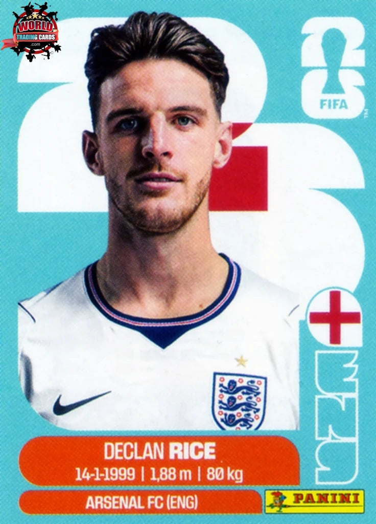 #ENG010 | Panini | Fifa World Cup Stickers | 2026 | Declan Rice | England | Base - International version