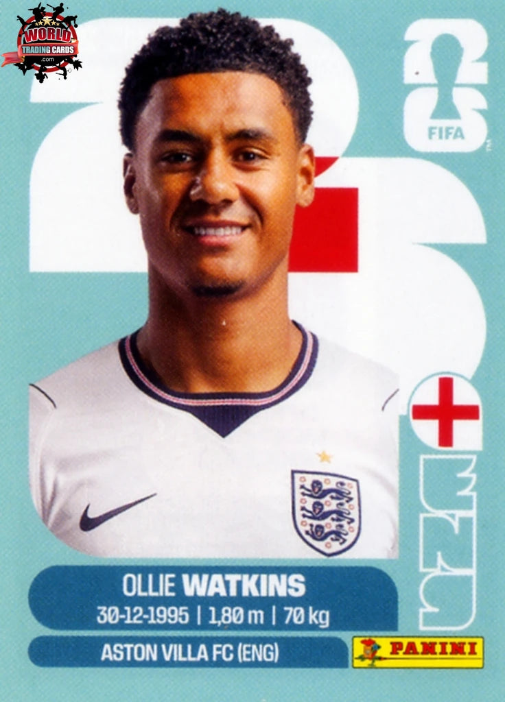 #ENG020 | Panini | Fifa World Cup Stickers | 2026 | Ollie Watkins | England | Base - International version