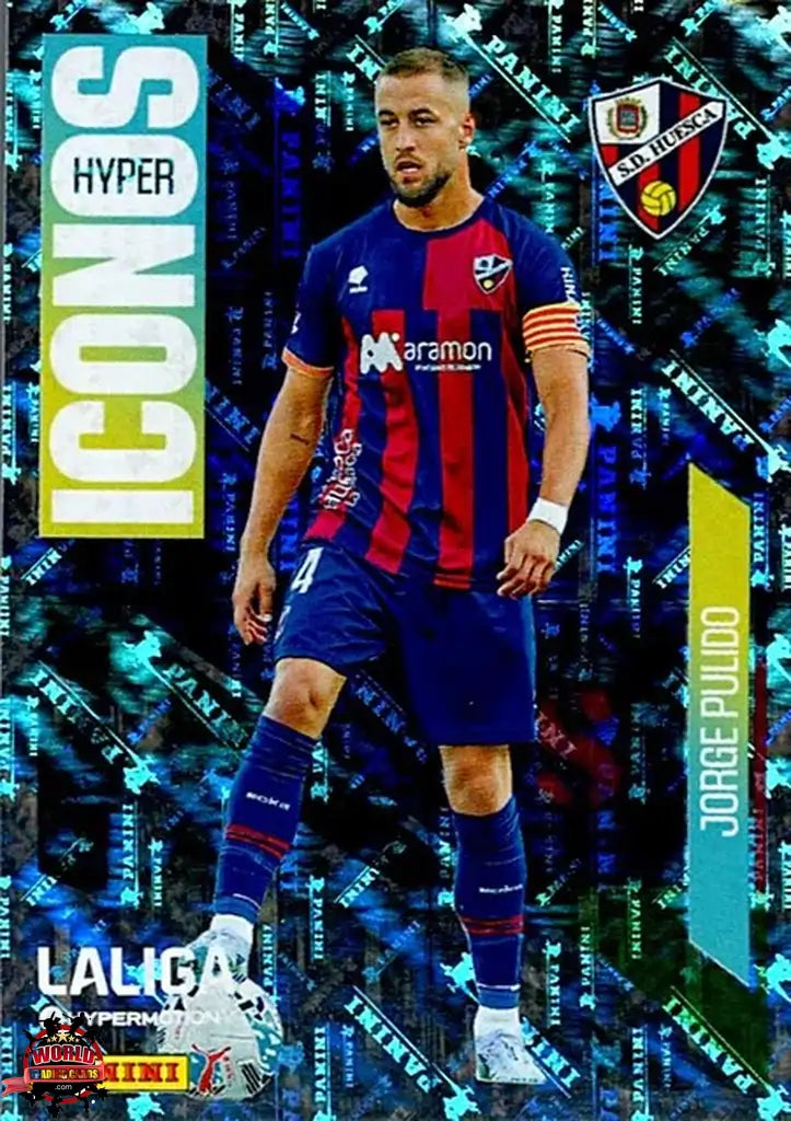 Cromo Trading Card Fútbol-Jorge Pulido-SD Huesca-Panini La Liga HypermotionV 2025-2026-464-Hyper Iconos