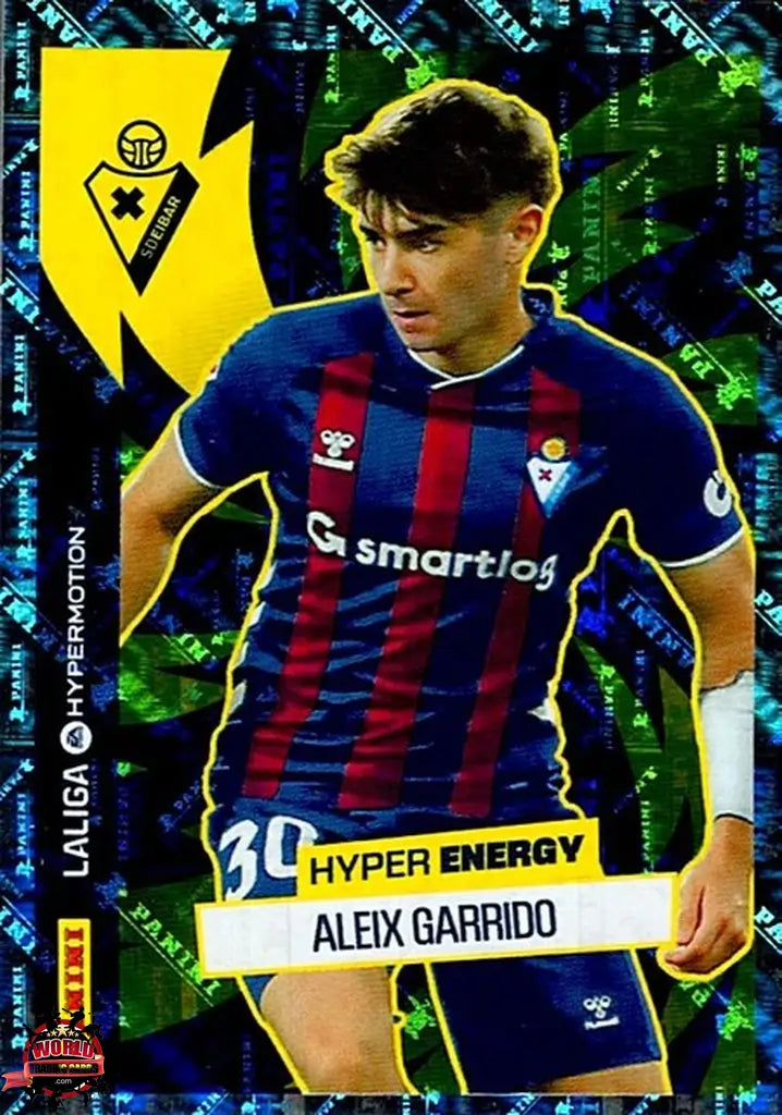 Cromo Trading Card Fútbol-Aleix Garrido-SD Eibar-Panini La Liga HypermotionV 2025-2026-466-Hyper Energy