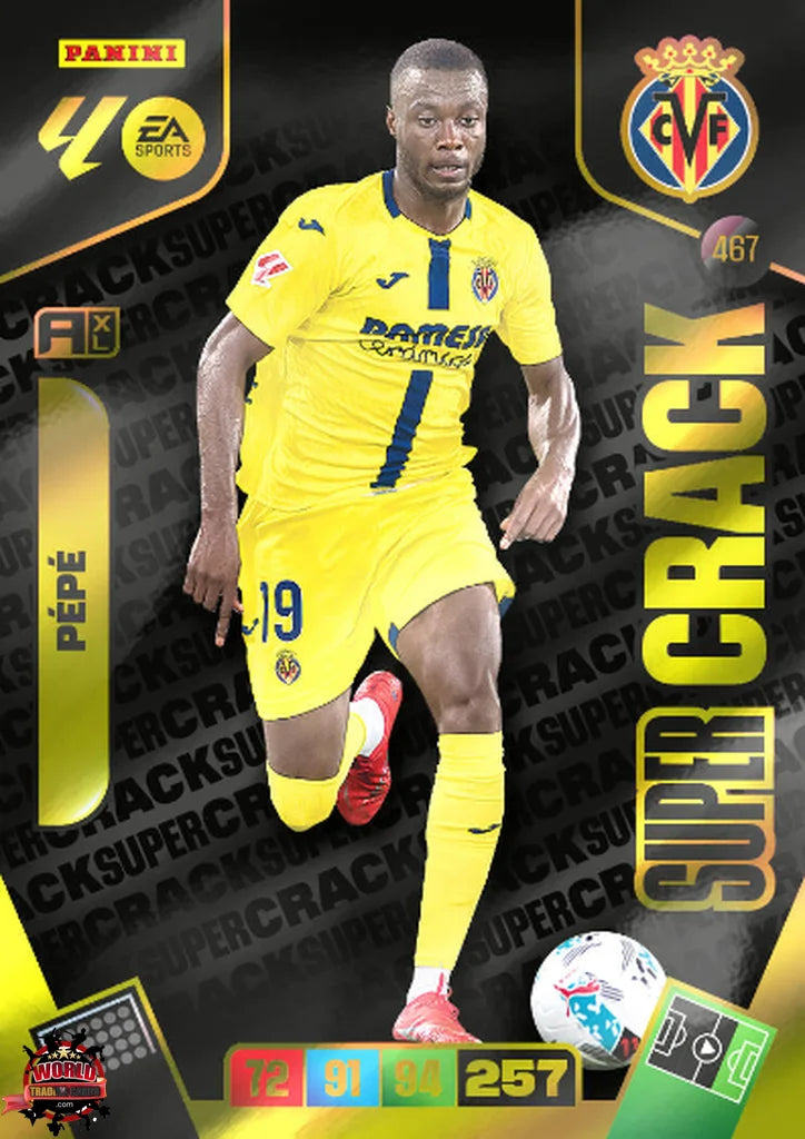 #467 | Adrenalyn XL | La Liga | 2025-2026 | Pépé | Villarreal CF | Super Crack