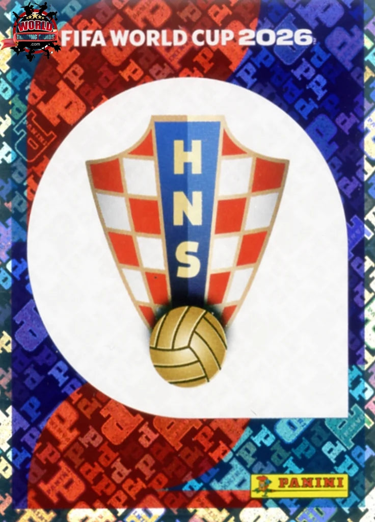 #CRO001 | Panini | Fifa World Cup Stickers | 2026 | Emblem | Croatia | Foil - International version