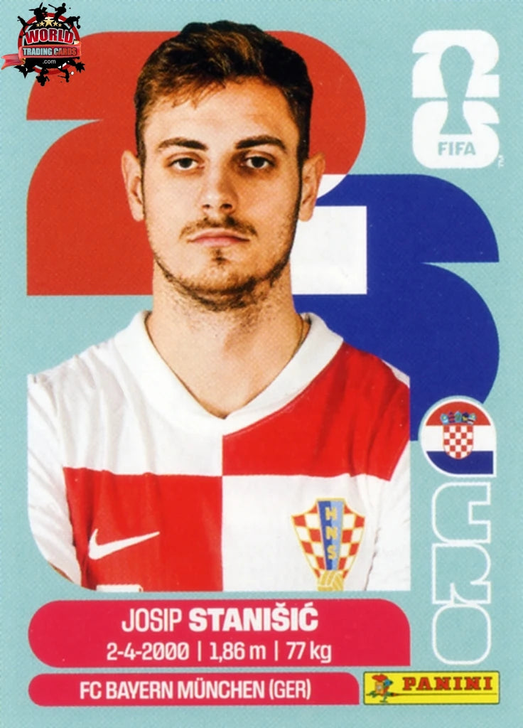 #CRO005 | Panini | Fifa World Cup Stickers | 2026 | Josip Stanišić | Croatia | Base - International version