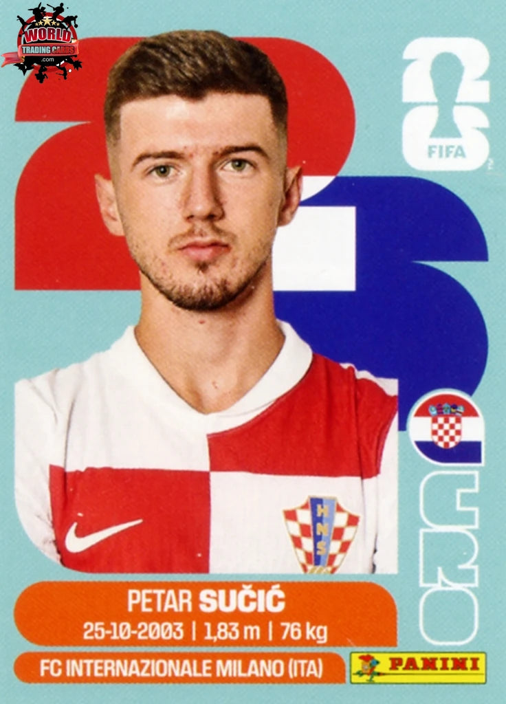 #CRO015 | Panini | Fifa World Cup Stickers | 2026 | Petar Sucic | Croatia | Base - International version