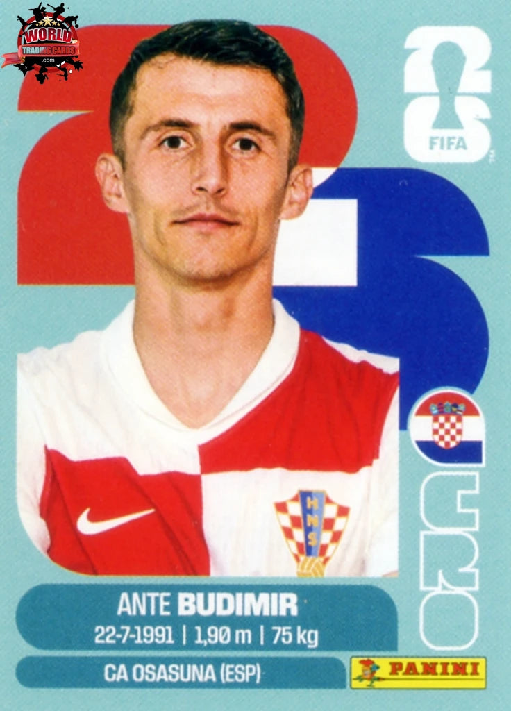 #CRO018 | Panini | Fifa World Cup Stickers | 2026 | Ante Budimir | Croatia | Base - International version
