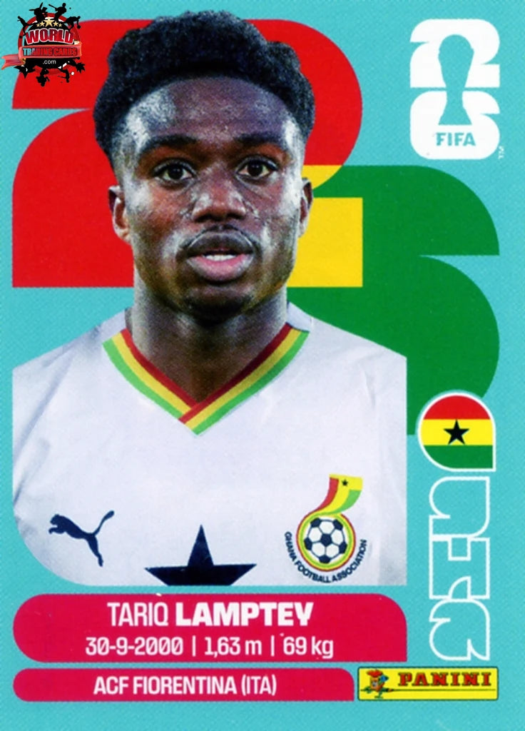 #GHA003 | Panini | Fifa World Cup Stickers | 2026 | Tariq Lamptey | Ghana | Base - International version