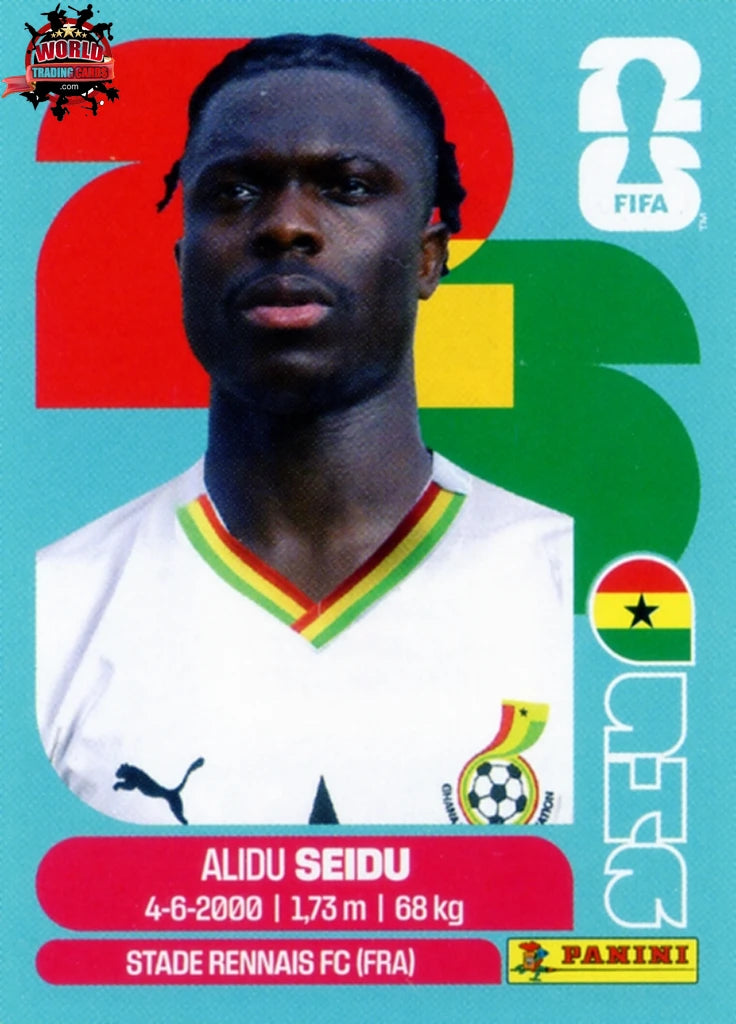 #GHA005 | Panini | Fifa World Cup Stickers | 2026 | Alidu Seidu | Ghana | Base - International version