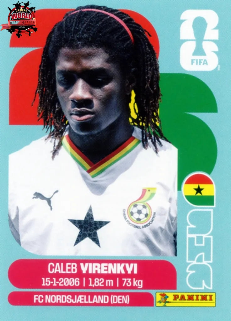 #GHA008 | Panini | Fifa World Cup Stickers | 2026 | Caleb Yirenkyi | Ghana | Base - International version