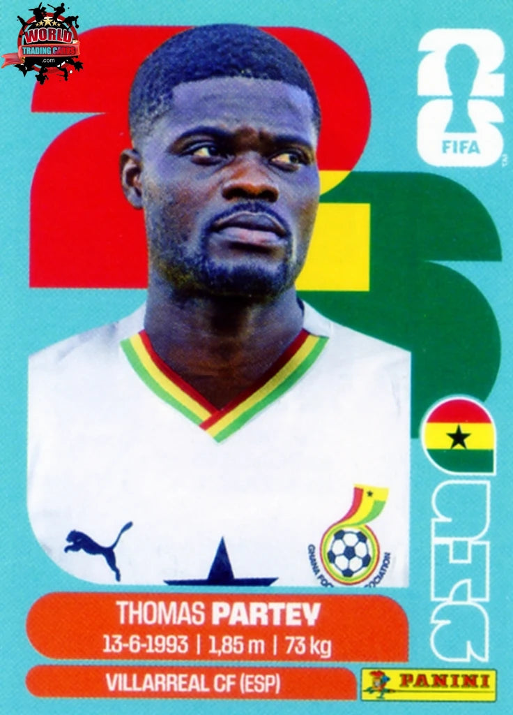 #GHA010 | Panini | Fifa World Cup Stickers | 2026 | Thomas Partey | Ghana | Base - International version