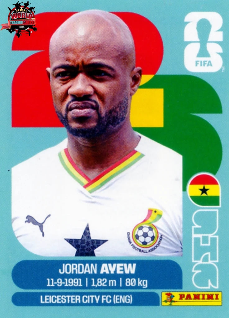 #GHA016 | Panini | Fifa World Cup Stickers | 2026 | Jordan Ayew | Ghana | Base - International version