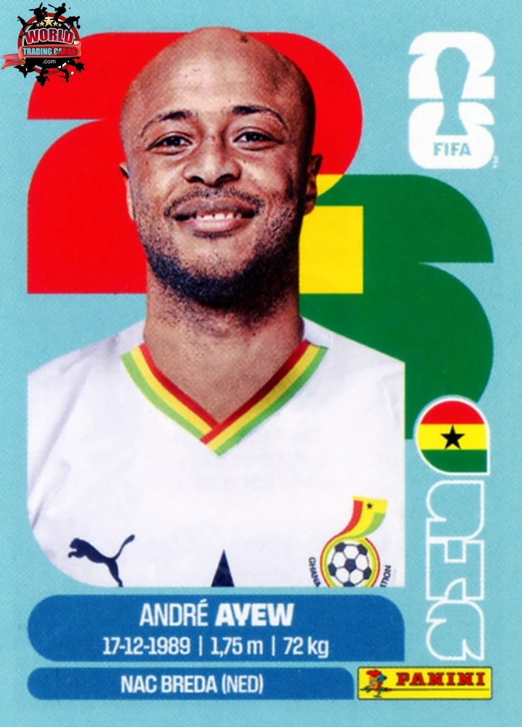 #GHA017 | Panini | Fifa World Cup Stickers | 2026 | Andrew Ayew | Ghana | Base - International version