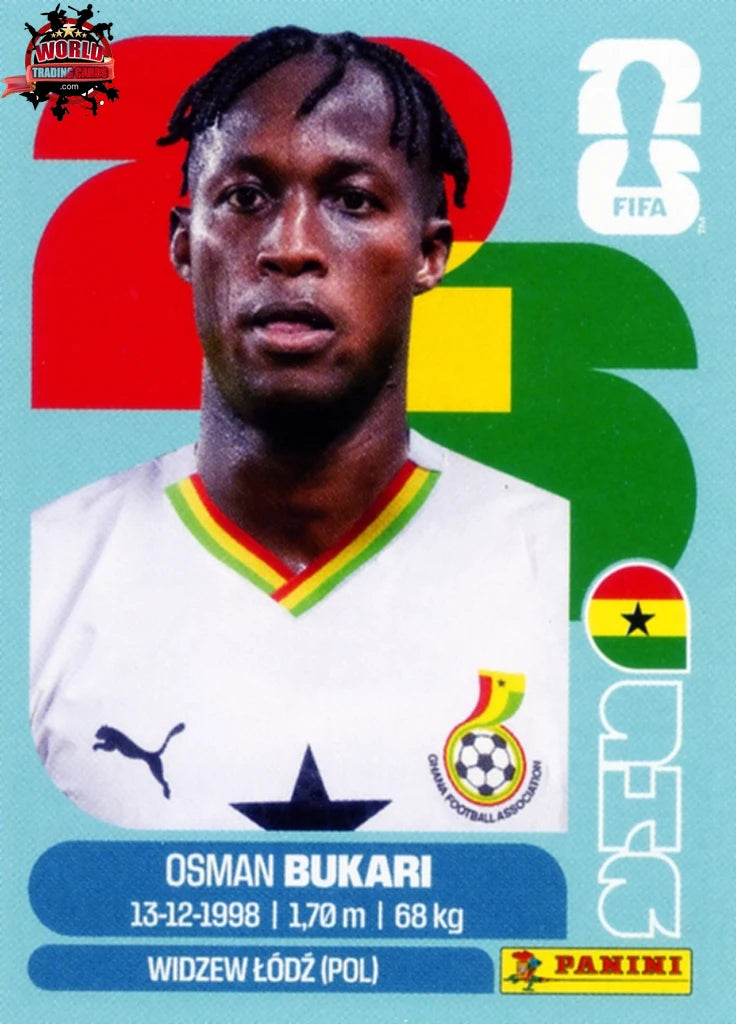 #GHA019 | Panini | Fifa World Cup Stickers | 2026 | Osman Bukari | Ghana | Base - International version
