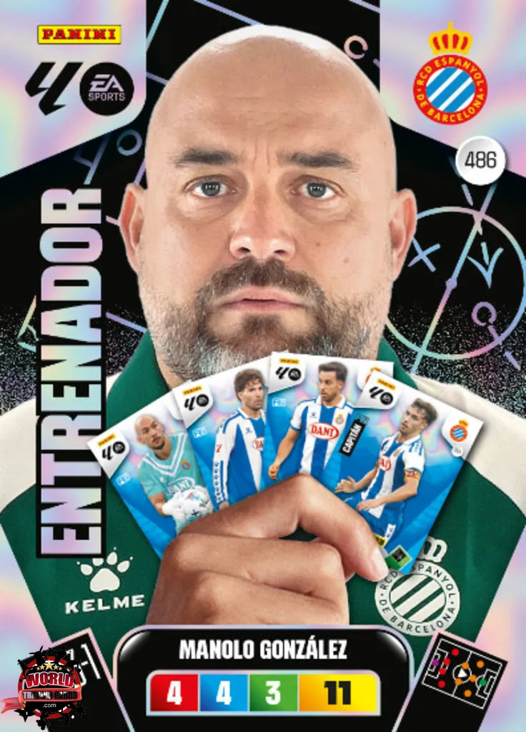 #486 | Adrenalyn XL | La Liga | 2025-2026 | Manolo González  | RCD Espanyol | Entrenador