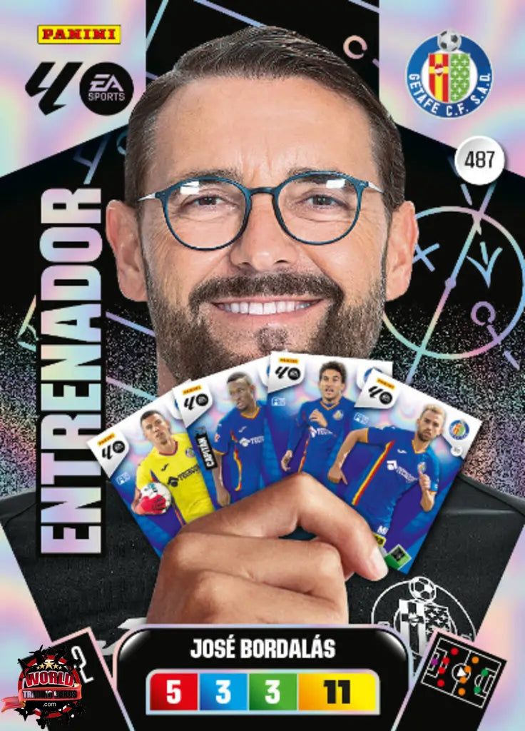 #487 | Adrenalyn XL | La Liga | 2025-2026 | José Bordalas  | Getafe CF | Entrenador