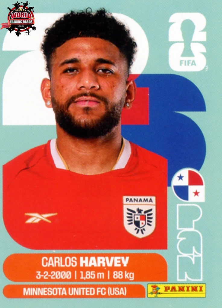 #PAN015 | Panini | Fifa World Cup Stickers | 2026 | Carlos Harvey | Panama | Base - International version