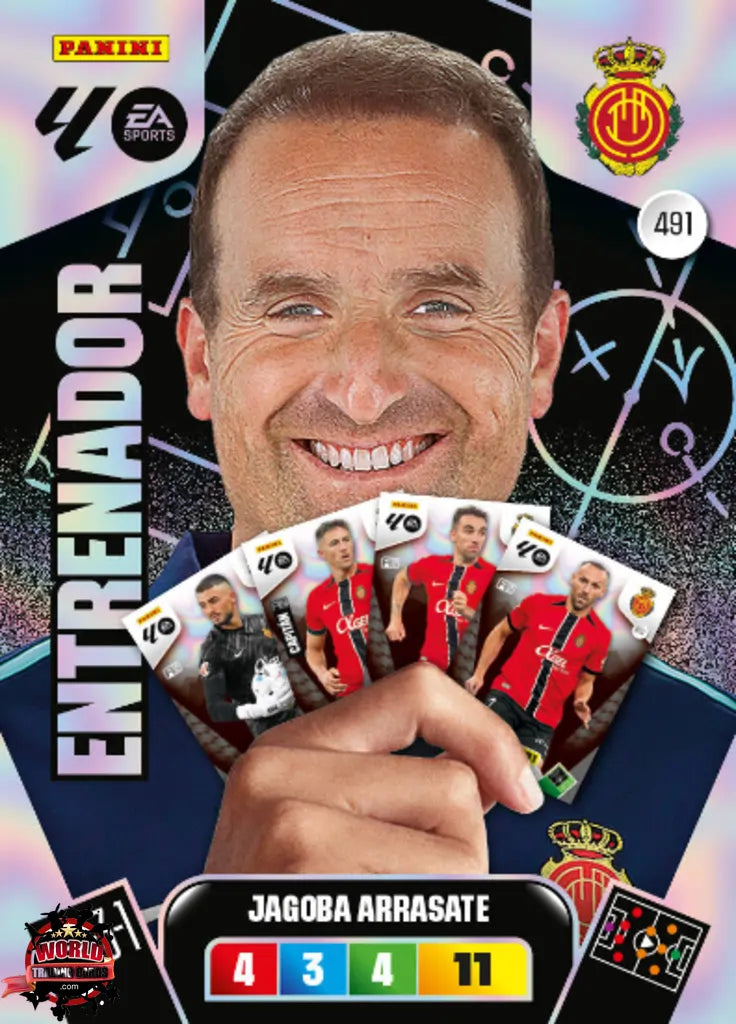 #491 | Adrenalyn XL | La Liga | 2025-2026 | Jagoba Arrasate  | RCD Mallorca | Entrenador