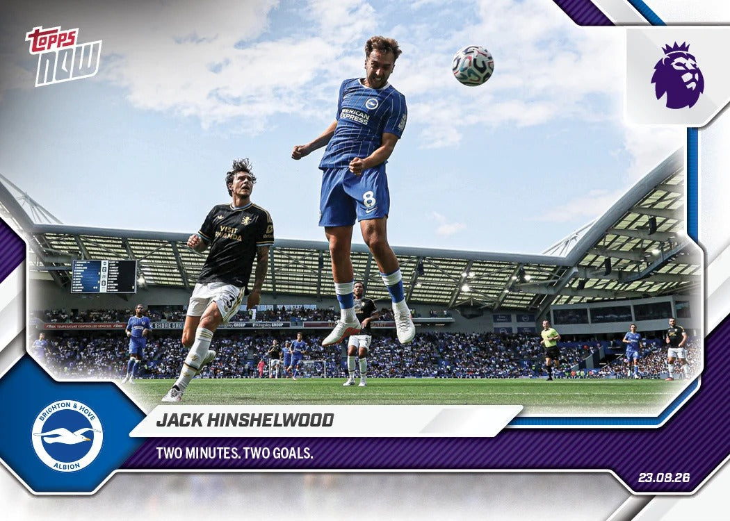 2026-27 | Topps | Now | Premier League | Jack Hinshelwood | Base | #007 | BAJO PEDIDO | ENVÍO 30 días aproximadamente desde la fecha de compra.
