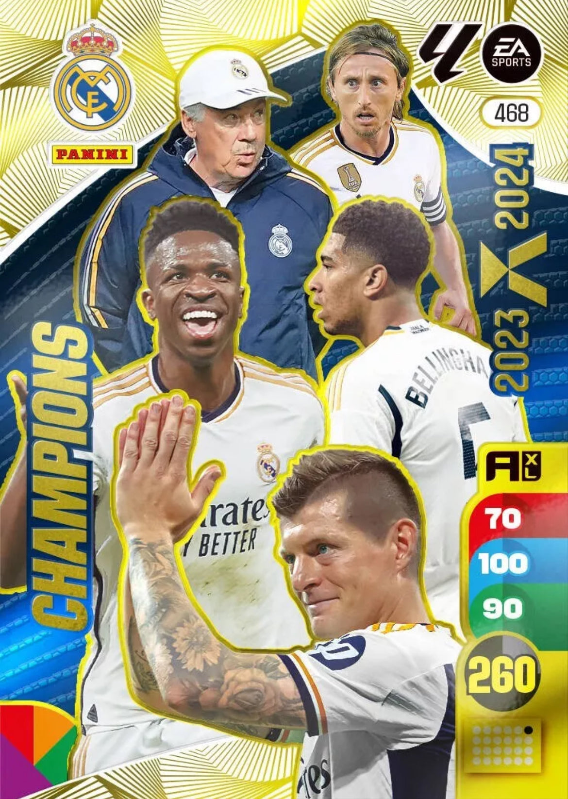 Panini Adrenalyn XL La Liga 2024/2025 - #468 - CHAMPIONS - REAL MADRID - 1ª Edición, Cromo RAW