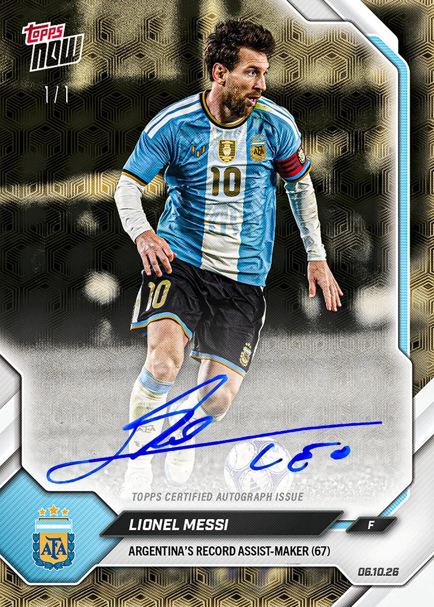 2026 | Topps | Now | Argentina | Lionel Messi  | Despedida Final | SOBRE PACK SELLADO (2 cartas) | Posibles Autos 1/1?