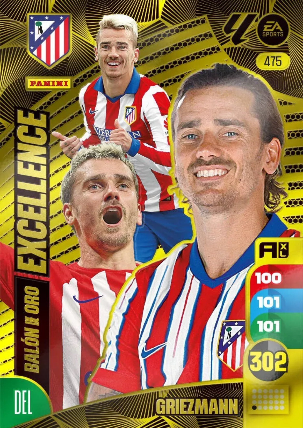 Panini Adrenalyn XL La Liga 2024/2025 - #475 - GOLDEN BALL EXCELLENCE - GRIEZMANN - 1st Edition, RAW Card