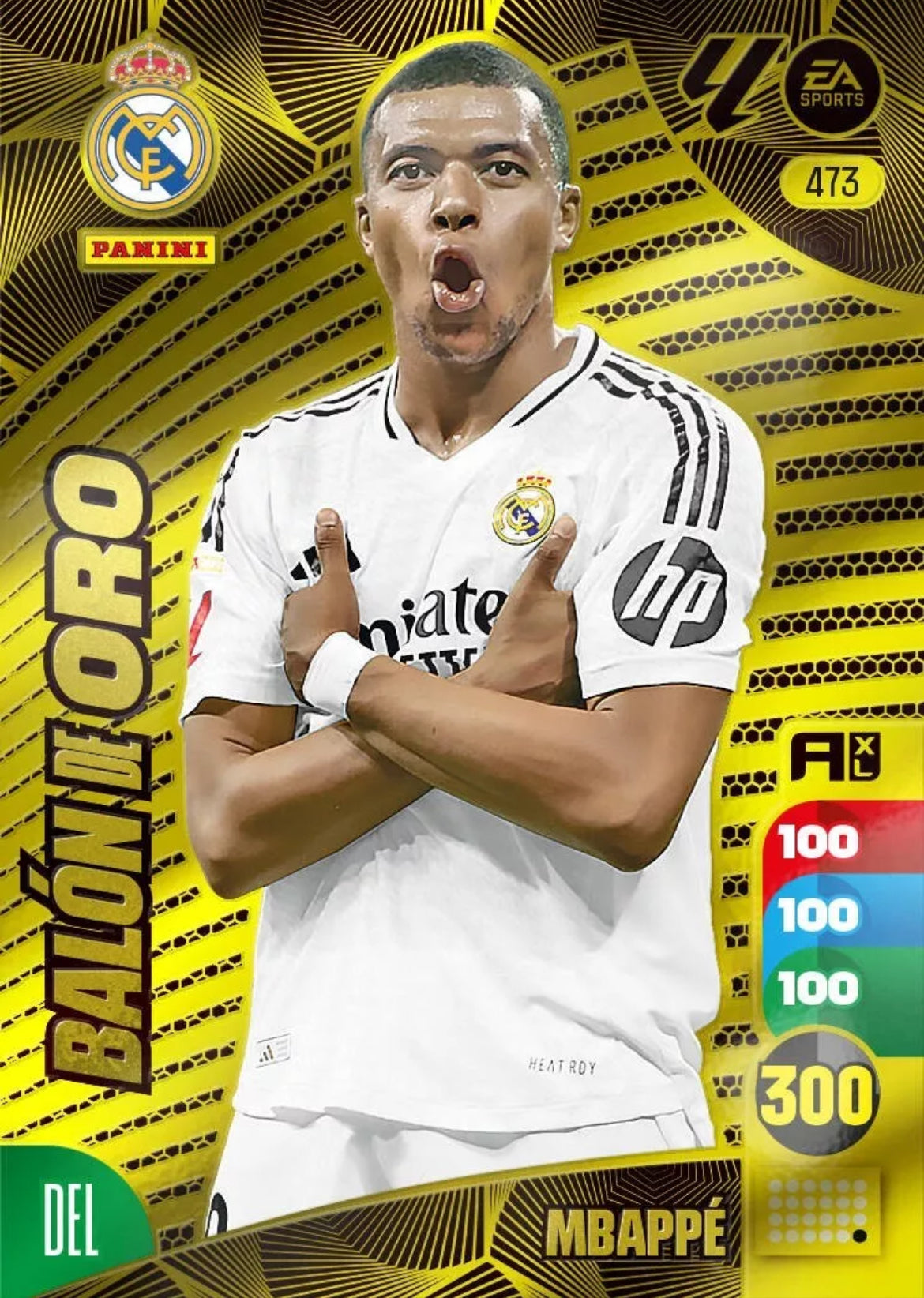 Panini Adrenalyn XL La Liga 2024/2025 - #473 - BALÓN DE ORO - KYLIAN MBAPPE - 1ª Edición, Cromo RAW