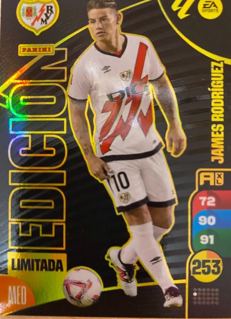 Panini Adrenalyn XL La Liga 2024/2025 - JAMES RODRIGUEZ - Limited Edition - RAW Card