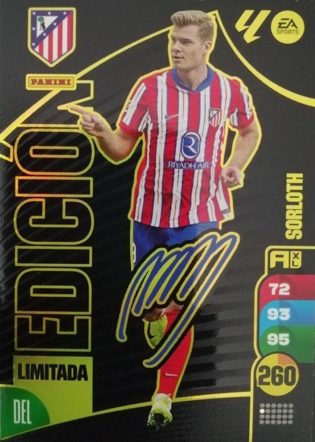Panini Adrenalyn XL La Liga 2024/2025 - SORLOTH - Limited Edition - SIGNED - RAW Card