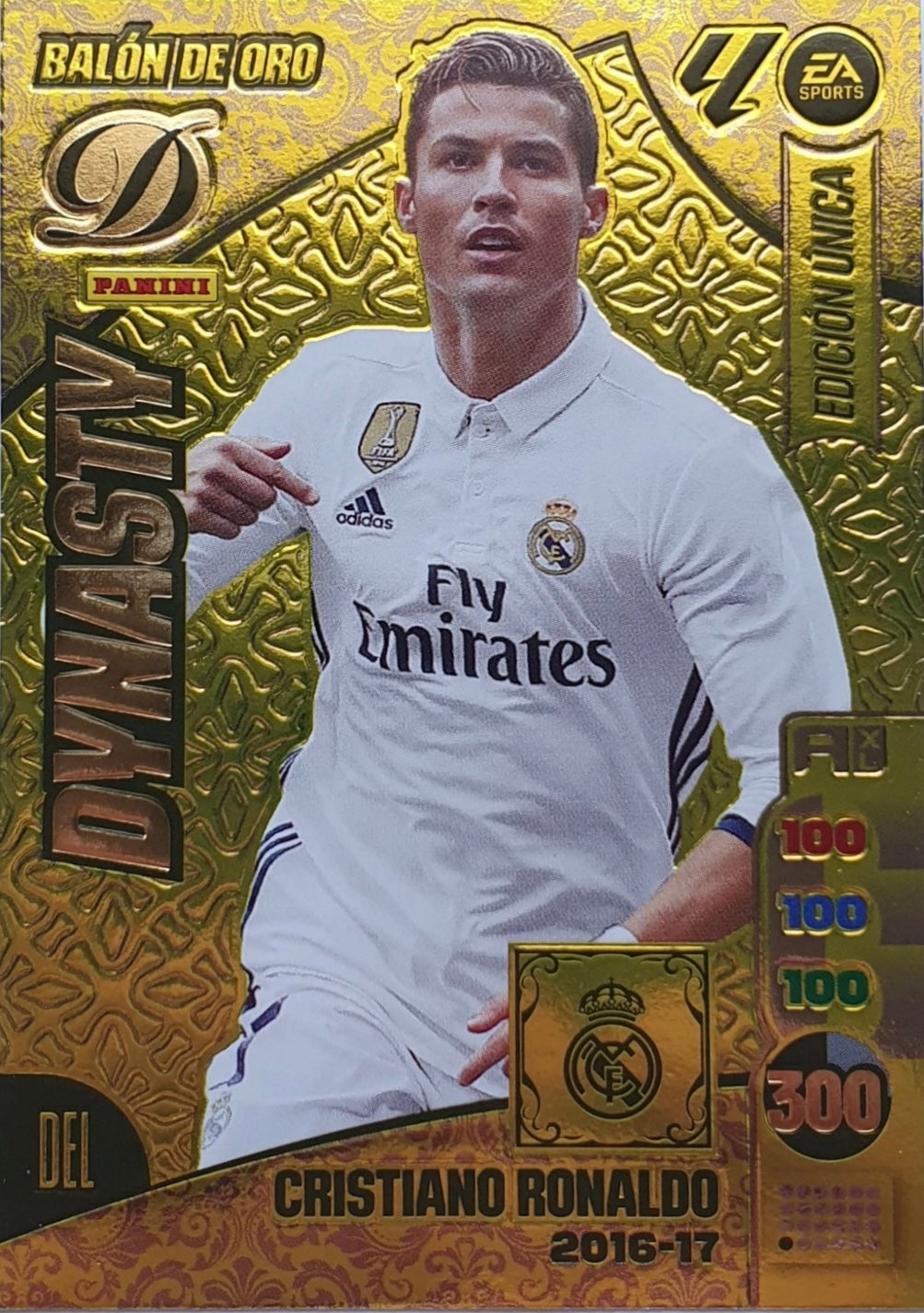 Panini Adrenalyn XL La Liga 2024/2025 - #DY/08 - Cristiano Ronaldo - 2016-17 - Real Madrid - Dynasty - Balón de Oro - Edición Única
