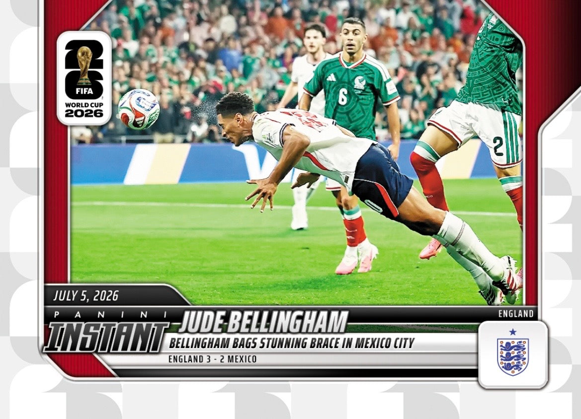 PIWC209 | Panini | FIFA World Cup | 2026 | PANINI INSTANT | Jude Bellingham | Base | Exclusive USA | Limited Editions | PREORDEN | ENVÍO 40 días aproximadamente desde la fecha de compra.
