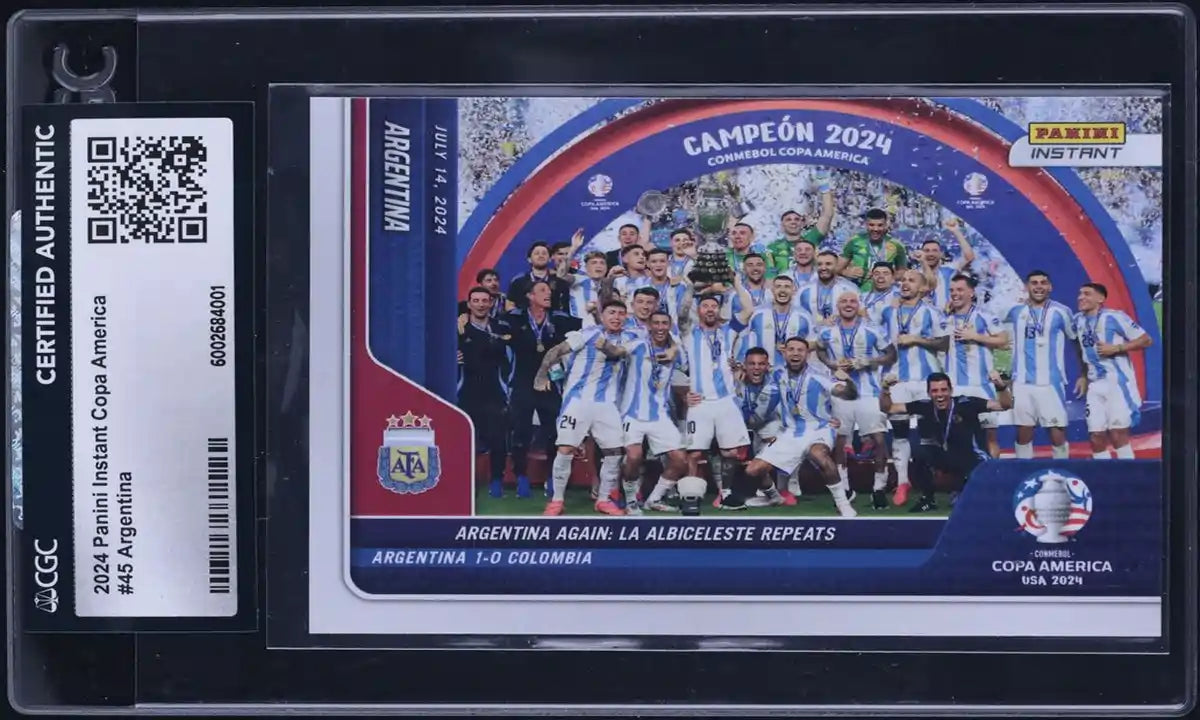 Lionel Messi - 2024 - Topps Now MLS - #70 - Inter Miami - SGC 10 - Blue - Numbered 19/49 - World Trading Cards - Soccer Card - Chrome Graded