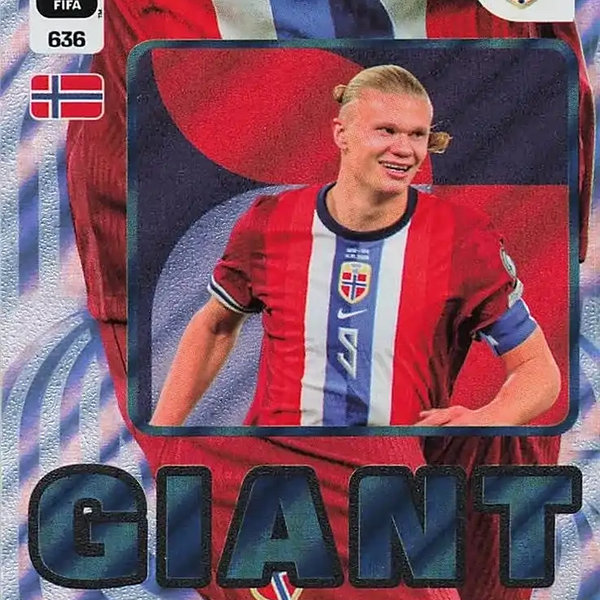 Football Trading Card-Erling Haaland - Giant-Norway-Panini