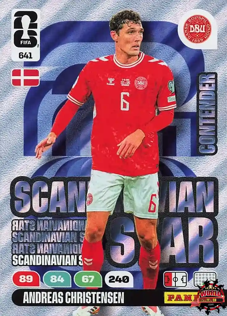 #641|Panini|Adrenlyn XL|FIFA World Cup|2026|Andreas Christensen - Scandinavian Star|Nordic Edition