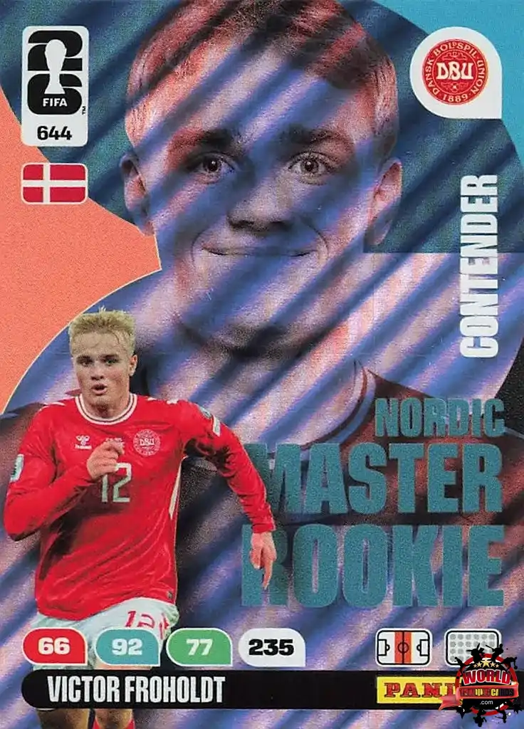 #644|Panini|Adrenlyn XL|FIFA World Cup|2026|Victor Froholdt - Master Rookie|Nordic Edition