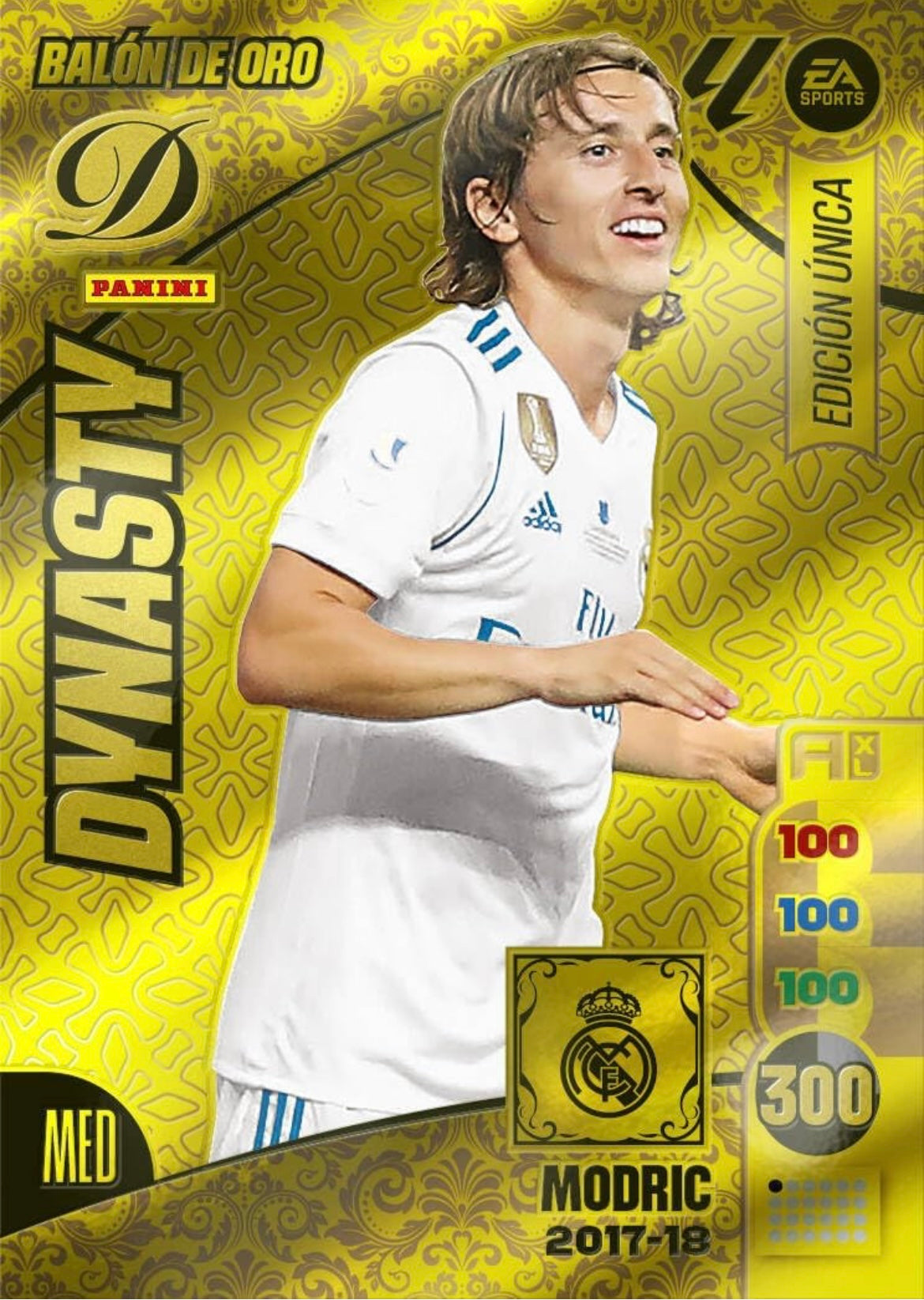 Panini Adrenalyn XL La Liga 2024/2025 - #DY/09 - Modric - 2017-18 - Real Madrid - Dynasty - Balón de Oro - Edición Única