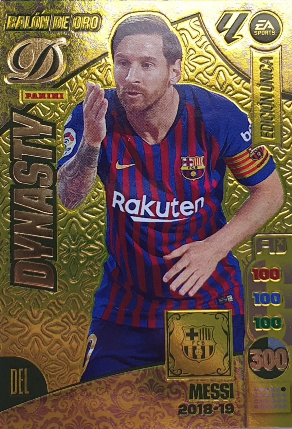 Panini Adrenalyn XL La Liga 2024/2025 - #DY/10 - Lionel Messi - 2018-19 - FC Barcelona - Dynasty - Balón de Oro - Edición Única