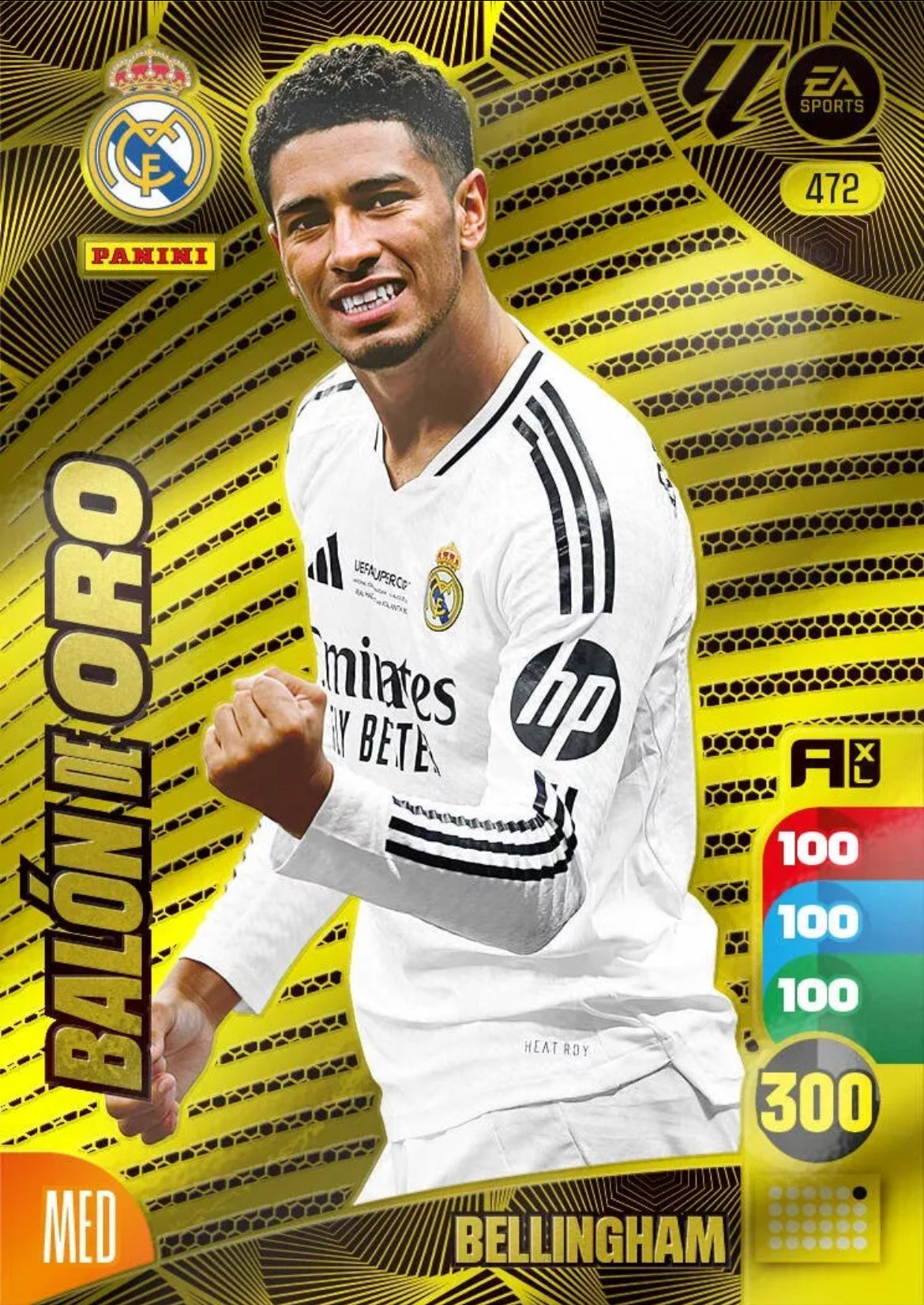 Panini Adrenalyn XL La Liga 2024/2025 - #472 - BALÓN DE ORO - BELLINGHAM - 1ª Edición, Cromo RAW