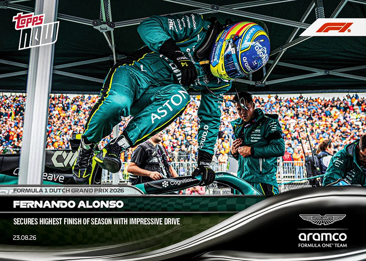 2026 | Topps | Now | Formula 1 | Fernando Alonso | Base | #054 | BAJO PEDIDO | ENVÍO 30 días aproximadamente desde la fecha de compra.