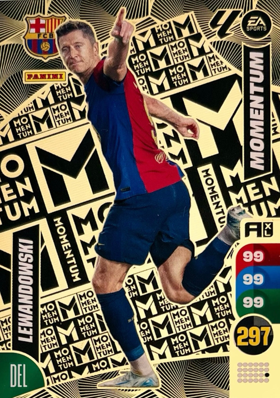 Panini Adrenalyn XL La Liga 2024/2025 - MOMENTUM - Lewandowski - 1ª Edición, Cromo RAW