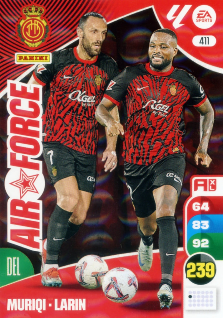 Panini Adrenalyn XL La Liga 2024/2025 - #411 - AIR FORCE - MURIQUI / LARIN - REAL MALLORCA - 1st Edition, RAW Chrome