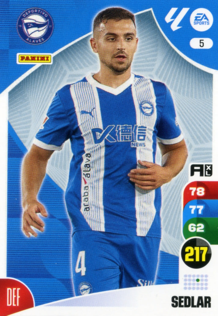 Panini Adrenalyn XL La Liga 2024/2025 - #005 - SEDLAR - ALAVÉS - 1st Edition, RAW Card
