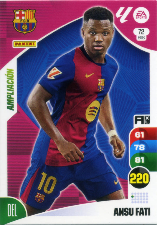 Panini Adrenalyn XL La Liga 2024/2025 - #072 BIS - ANSU FATI - FC BARCELONA - AMPLIACIÓN - Cromo RAW