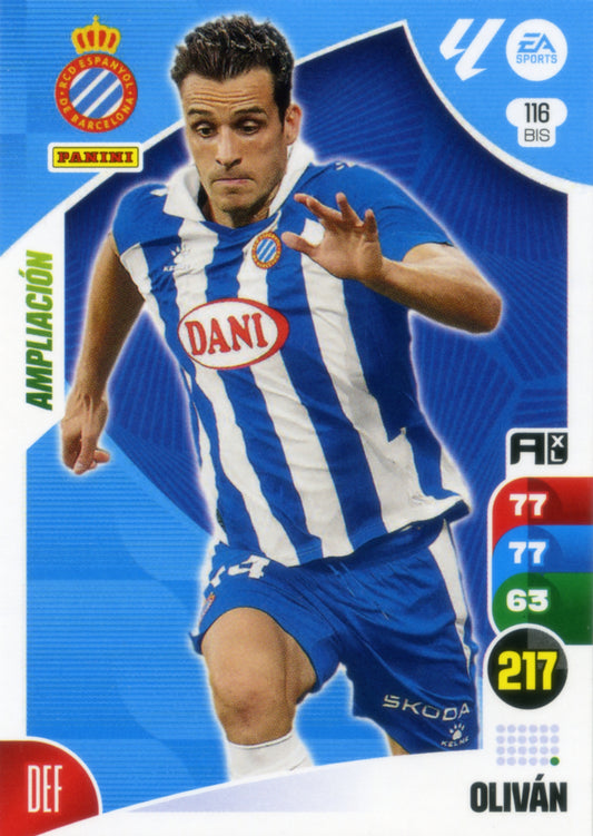 Panini Adrenalyn XL La Liga 2024/2025 - #116 BIS - OLIVÁN - SPANISH - EXPANSION - RAW Chrome