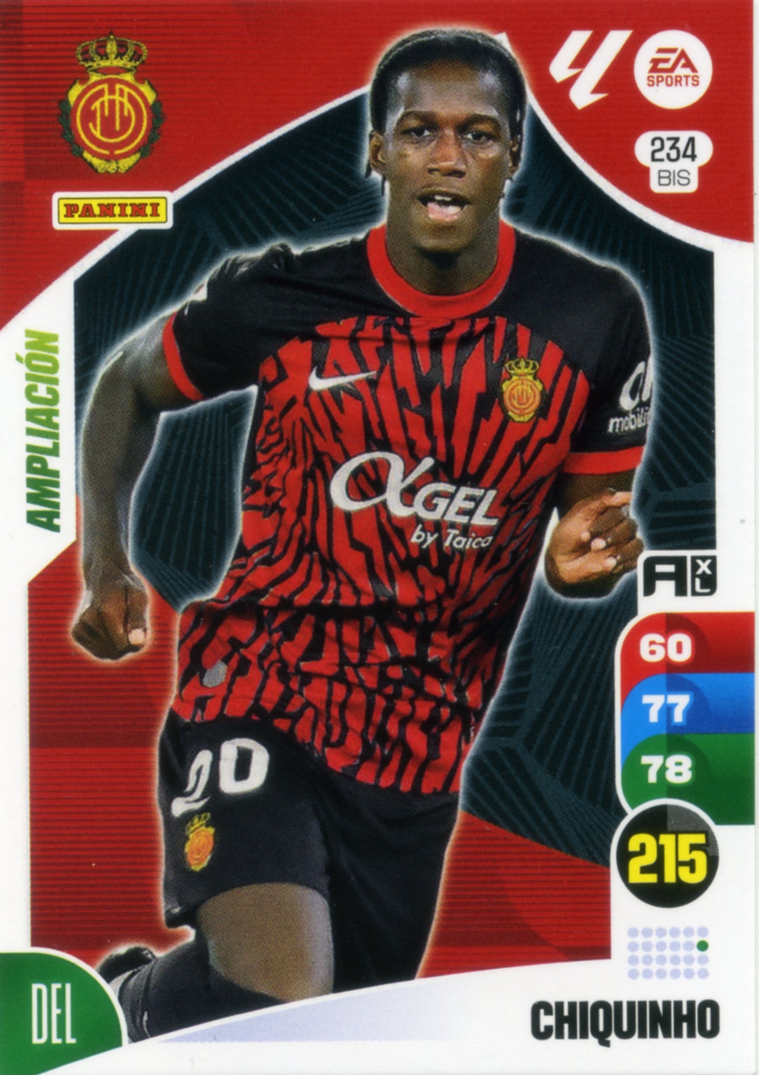 Panini Adrenalyn XL La Liga 2024/2025 - #234 BIS - CHIQUINHO - MALLORCA - EXPANSION - RAW Chrome
