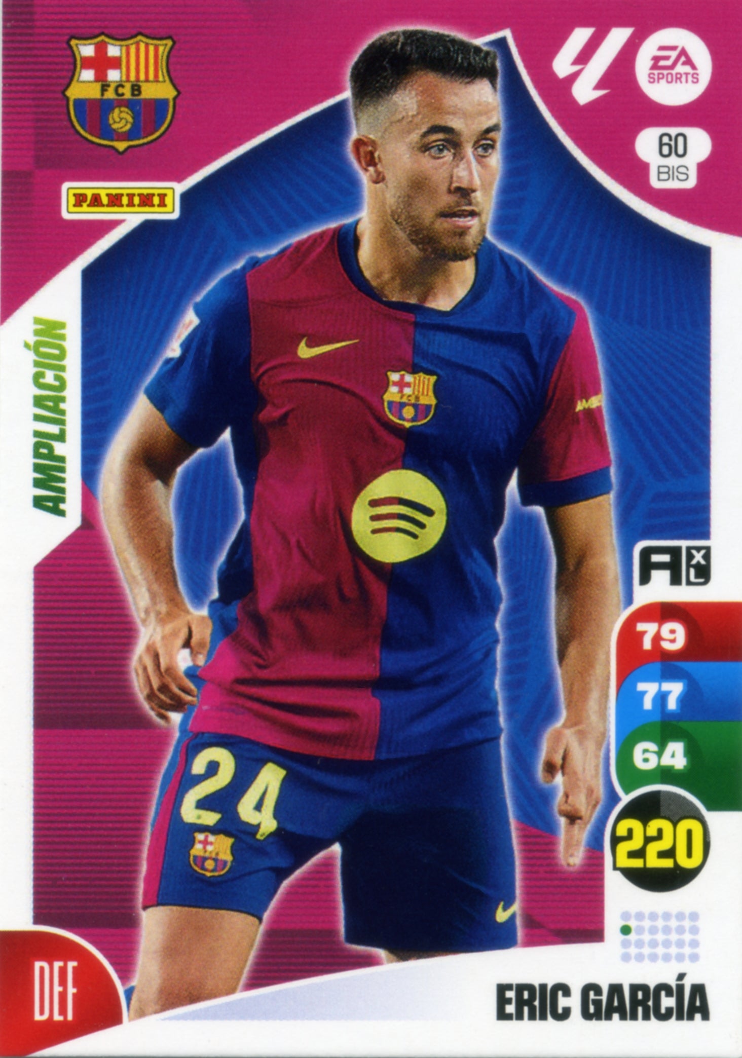 Panini Adrenalyn XL La Liga 2024/2025 - #060 BIS - ERIC GARCÍA - FC BARCELONA - EXTENSION - RAW Card